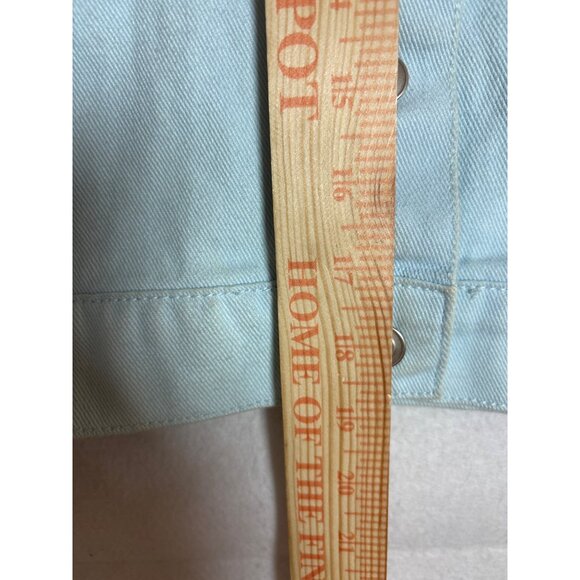 Forever 21 Womens Light Blue Cropped Denim Jacket With Button Closure & Small - Picture 4 of 11